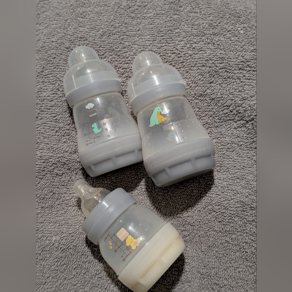 BABY BOTTLES MAM Gray and White Set of SEVEN (7) - Picture 10 of 10